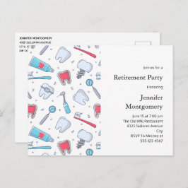 歯とツール歯科パターンの退職 インビテーションポストカード