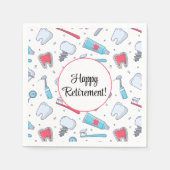 歯とツール歯科パターンの退職 スタンダードカクテルナプキン (正面)