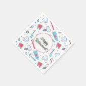 歯とツール歯科パターンの退職 スタンダードカクテルナプキン (角)