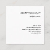 歯とツール歯科パターン スクエア名刺 (裏面)