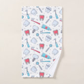 歯とツール歯科パターン バスタオルセット (ハンドタオル)