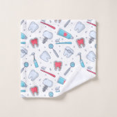 歯とツール歯科パターン バスタオルセット (ウォッシュタオル)