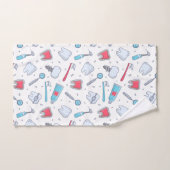 歯とツール歯科パターン バスタオルセット (ハンドタオル)