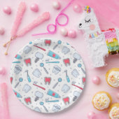 歯とツール歯科パターン ペーパープレート (パーティー)