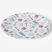 歯とツール歯科パターン ペーパープレート (アングル)