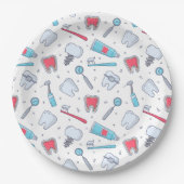 歯とツール歯科パターン ペーパープレート (正面)