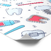 歯とツール歯科パターン ポスター (角)