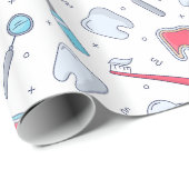 歯とツール歯科パターン ラッピングペーパー (ロールコーナー)