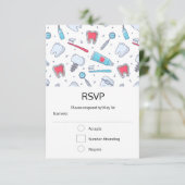 歯とツール歯科パターン 出欠カード (スタンド正面)