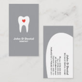 歯とハートグレイ歯科歯科歯科用歯科医の名刺 名刺 (正面/裏面)
