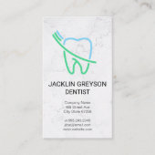 歯とブラシのロゴ 名刺 (正面)
