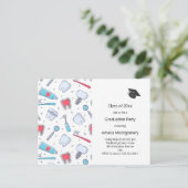 歯と工具歯型の卒業 インビテーションポストカード (スタンド正面)