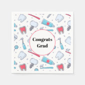 歯と工具歯型の卒業 スタンダードカクテルナプキン (正面)