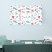 歯と工具歯型の卒業 横断幕 (トレードショー)