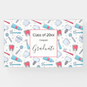 歯と工具歯型の卒業 横断幕 (横)