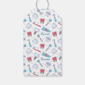 歯と工具歯型パーティーありがとう ギフトタグ (裏面)