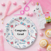 歯と工具歯科パターンおめでとうグラード ペーパープレート (パーティー)