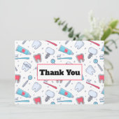 歯と工具歯科パターン歯科医 サンキューカード (スタンド正面)