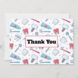 歯と工具歯科パターン歯科医 サンキューカード