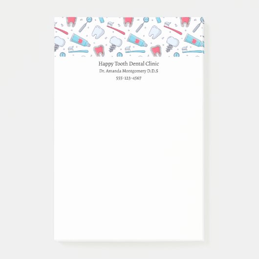 歯と工具歯科パターン歯科医 ポストイット (正面)