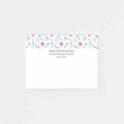 歯と工具歯科パターン歯科医 ポストイット (正面)