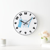 歯と歯ブラシの時計 ラージ壁時計 (ホーム)