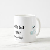 歯と歯ブラシ世界の歯科最高の医 コーヒーマグカップ (正面右)