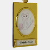 歯と歯 ゴールドプレートバナーオーナメント (右)