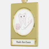 歯と歯 ゴールドプレートバナーオーナメント (左)