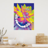 歯と花の歯科医の歯科矯正医ポスター ポスター (キッチン)