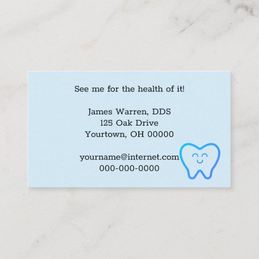 歯にキャンディX線 名刺 (裏面)