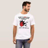 歯に悪い赤い面白いTシャツのフレーズ Tシャツ (正面フル)