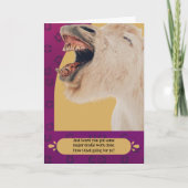 歯のおもしろい悪いニヤニヤした馬が元気になる カード (正面)