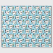 歯のおもしろい漫画 ラッピングペーパー (フラット)