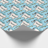 歯のおもしろい漫画 ラッピングペーパー (角)