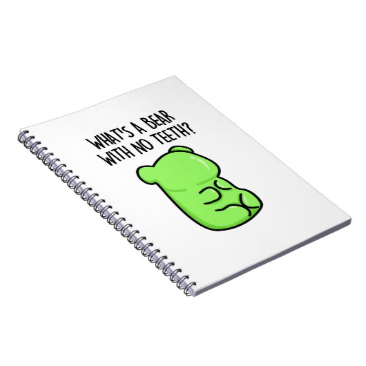 歯のないクマは何が面白いの? - グミベアのダジャレ ノートブック (右側)