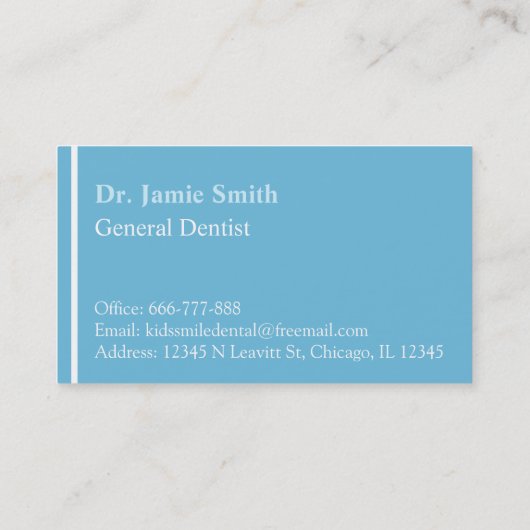 歯のアイコンモダン歯科用名刺 名刺 (裏面)