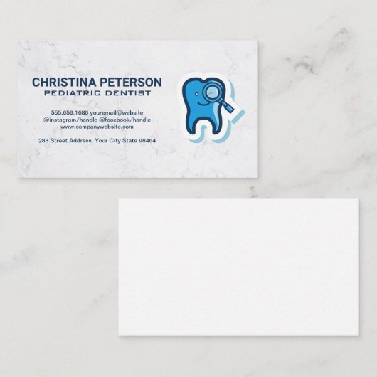 歯のアイコン 予約カード (正面/裏面)