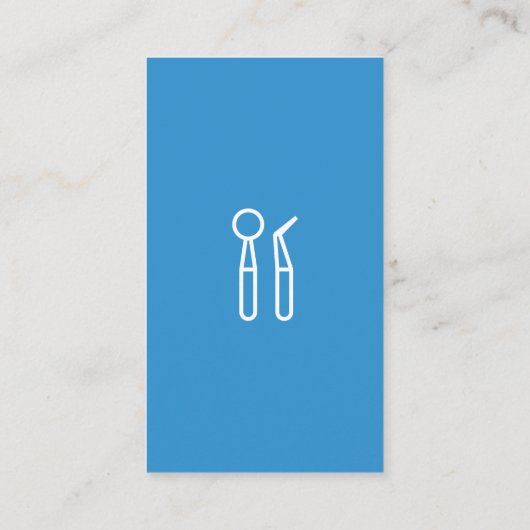 歯のアイコン | 歯医者の関連付け 名刺 (裏面)