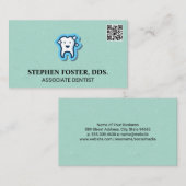 歯のアイコン | QRコード 名刺 (正面/裏面)