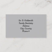 歯のアポイントメントアラーム 予約カード (裏面)