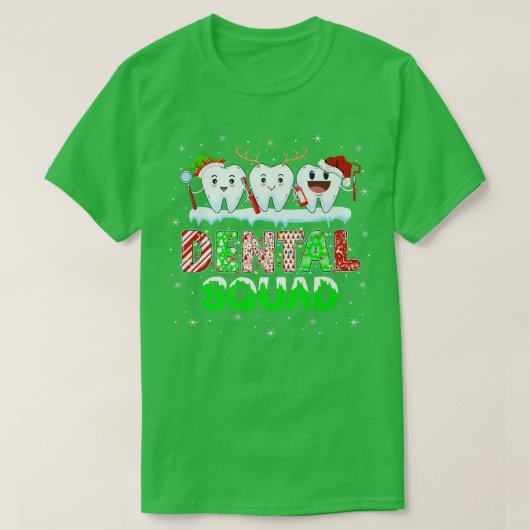 歯のクリスマスはおもしろい歯科分隊の歯科医Chris Tシャツ (デザイン正面)