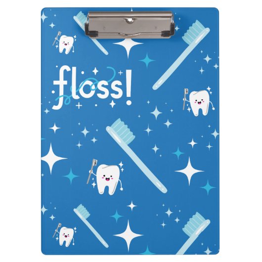 歯のクリップボードホルダー、歯科衛生士のためのギフト クリップボード (正面)