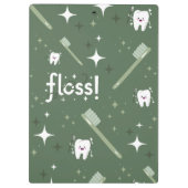 歯のクリップボード，歯科衛生士のためのギフト，歯 クリップボード (裏面)