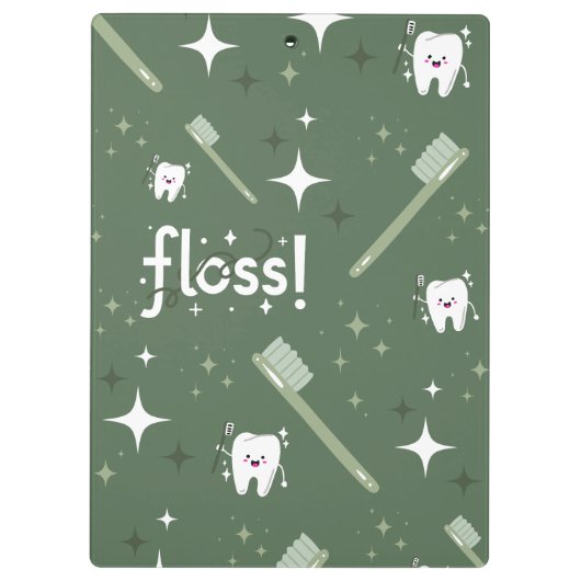 歯のクリップボード，歯科衛生士のためのギフト，歯 クリップボード (裏面)