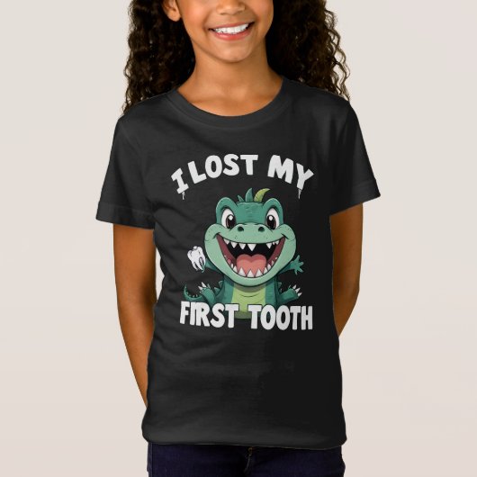 歯のクールおもしろい妖精のギフトの最初の損失 Tシャツ (正面)
