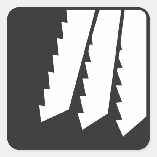 歯のシールを見た スクエアシール (正面)