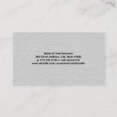 歯のシールドロゴ |レザーテクスチャ 名刺 (裏面)