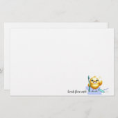 歯のスローガンで微笑む雛 便箋 (正面/裏面)