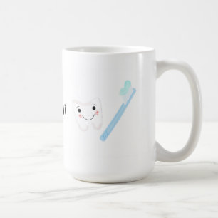 歯のデザイン 歯と歯ブラシ コーヒーマグカップ
